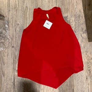 Local boutique small, red tank top. NWT